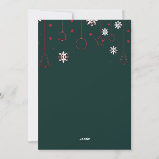 Classic Jingle Bell Floral Holiday Weihnachten Par (Rückseite)