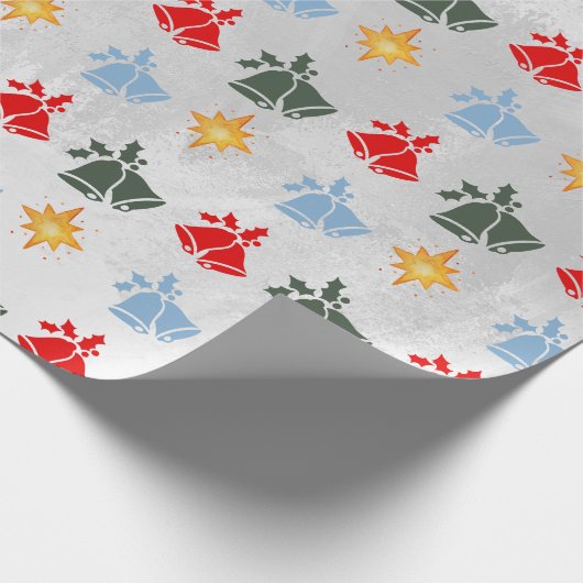 Classic Jingle Bell Star Weihnachten Geschenkpapier (Ecke)