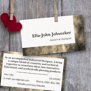 Classic Job Seeker Einfach Minimalistischer Goldst Visitenkarte