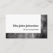 Classic Job Seeker Einfach Minimalistischer Graust Visitenkarte (Vorderseite)