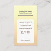 Classic Job Seeker Klasse Minimalistisch Ombre Gel Visitenkarte (Rückseite)