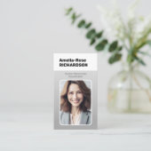 Classic Job Seeker Klasse Minimalistisch Ombre Gra Visitenkarte (Stehend Vorderseite)