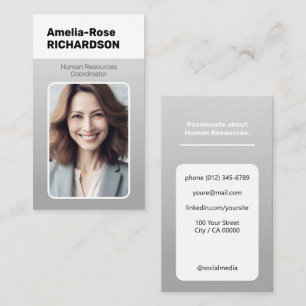 Classic Job Seeker Klasse Minimalistisch Ombre Gra Visitenkarte