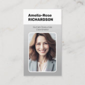 Classic Job Seeker Klasse Minimalistisch Ombre Gra Visitenkarte (Vorderseite)