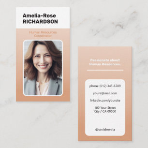 Classic Job Seeker Klasse Minimalistisch Ombre Pea Visitenkarte