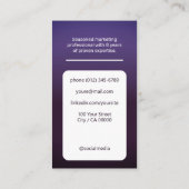 Classic Job Seeker Klassische Minimalistische Dunk Visitenkarte (Rückseite)