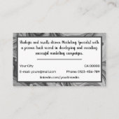 Classic Job Seeker Marbled Einfach Minimalistisch Visitenkarte (Rückseite)