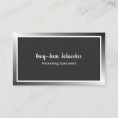 Classic Job Seeker Silver Ombre Einfach Minimalist Visitenkarte (Vorderseite)