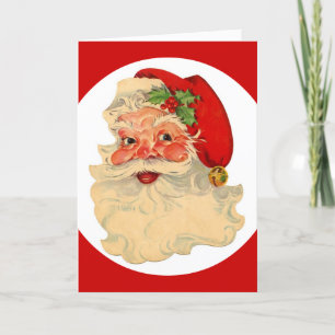 Classic Jolly Santa Claus Gesicht Custom Weihnacht Feiertagskarte