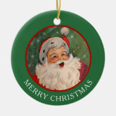 Classic Jolly Santa Claus Weihnachten Keramik Ornament (Vorne)
