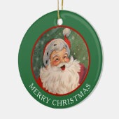 Classic Jolly Santa Claus Weihnachten Keramik Ornament (Links)