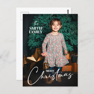 Classic Joy Frohe Weihnachtsfeiertage Kids Foto Postkarte