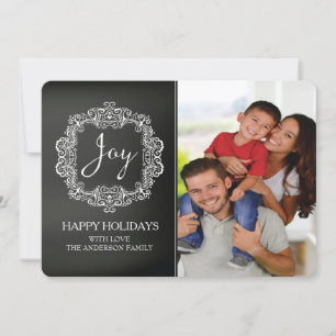 Classic Joy Weihnachtsfotokarte Feiertagskarte