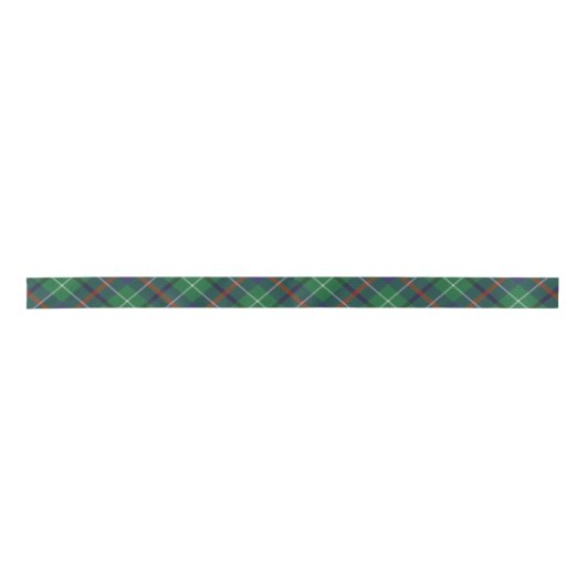 Classic Kariert Green Elegant Duncan Tartan Satinband (Vorderseite)