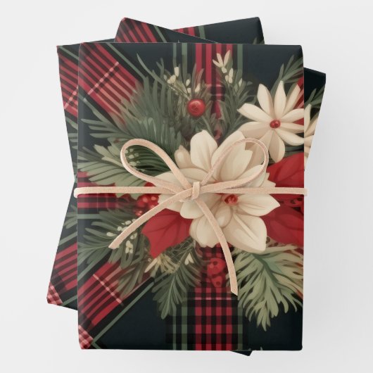 Classic Karo Gift Wrap" Geschenkpapier Set (Beispiel)