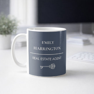 Classic Key Gray Real Estate Agent Kaffeetasse