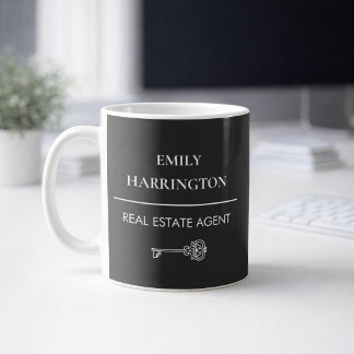 Classic Key Neutral Real Estate Agent Kaffeetasse