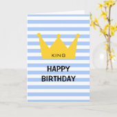 Classic King Happy Birthday Yellow Crown Custom Ca Karte (Gelbe Blume)