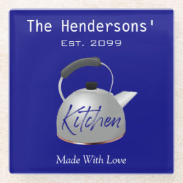 Classic Kitchen Made With Love Glass Coasters Glasuntersetzer