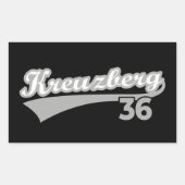 Classic Kreuzberg 36 Berlin City Logo Oldschool Rechteckiger Aufkleber (Vorderseite)
