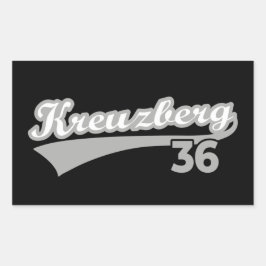 Classic Kreuzberg 36 Berlin City Logo Oldschool Rechteckiger Aufkleber