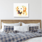 Classic Labrador Retriever Dog Art Portrait Leinwanddruck (Insitu (Schlafzimmer))