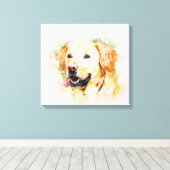 Classic Labrador Retriever Dog Art Portrait Leinwanddruck (Insitu (Holzboden))