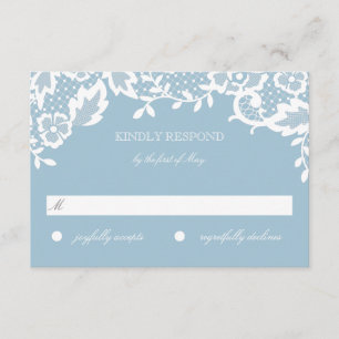 Classic Lace Response Card RSVP Karte