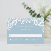 Classic Lace Response Card RSVP Karte (Stehend Vorderseite)