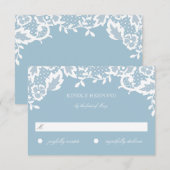 Classic Lace Response Card RSVP Karte (Vorne/Hinten)
