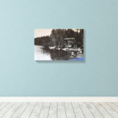 Classic Lake Cabin Leinwanddruck (Insitu (Holzboden))