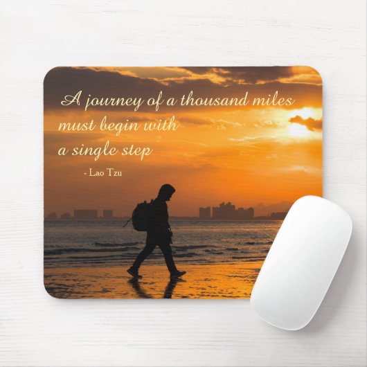Classic Lao Tzu Journey Quote Mousepad (Mit Mouse)