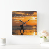 Classic Lao Tzu Journey Quote Quadratische Wanduhr (Zuhause)