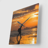 Classic Lao Tzu Journey Quote Quadratische Wanduhr (Winkel)