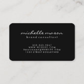 Classic Large Monogram / Black and White Visitenkarte (Rückseite)