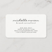 Classic Large Monogram / Black with Lines Visitenkarte (Rückseite)