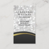 Classic Large Monogram | Bokeh | Wellendesign Visitenkarte (Rückseite)