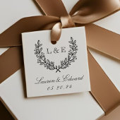 Classic Laurel Wedding Initial Monogram Geschenkanhänger