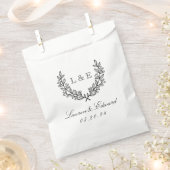 Classic Laurel Wedding Initial Monogram Geschenktütchen (Ausgeschnitten)