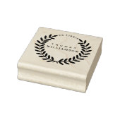 Classic Laurel Wreath Individuelle Name Ex Libris Gummistempel (Stempel)