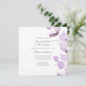 Classic Lavender Eucalyptus Glitzer Wedding Invita Einladung (Stehend Vorderseite)