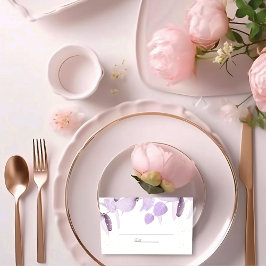 Classic Lavender Eucalyptus Glitzer Wedding Place Platzkarte