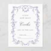 Classic Lavender 'Guess How Many' Bridal Game (Vorderseite)