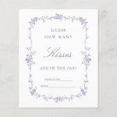 Classic Lavender 'Guess How Many' Bridal Game (Vorderseite)