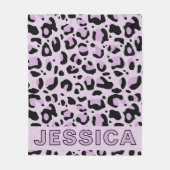 Classic Lavender Pink Leopard Print Fleecedecke (Vorderseite)