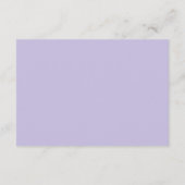 Classic Lavender Purple Ornately Framed Wedding Begleitkarte (Rückseite)