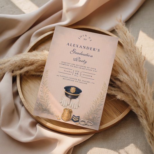 Classic Law Enforcement Graduation Ceremony Einladung