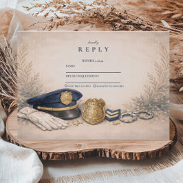 Classic Law Enforcement Graduation Ceremony RSVP Karte