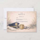 Classic Law Enforcement Graduation Ceremony RSVP Karte (Vorderseite)