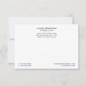 Classic Legal & Beruflich Attorney Navy Blue Mitteilungskarte (Vorderseite)